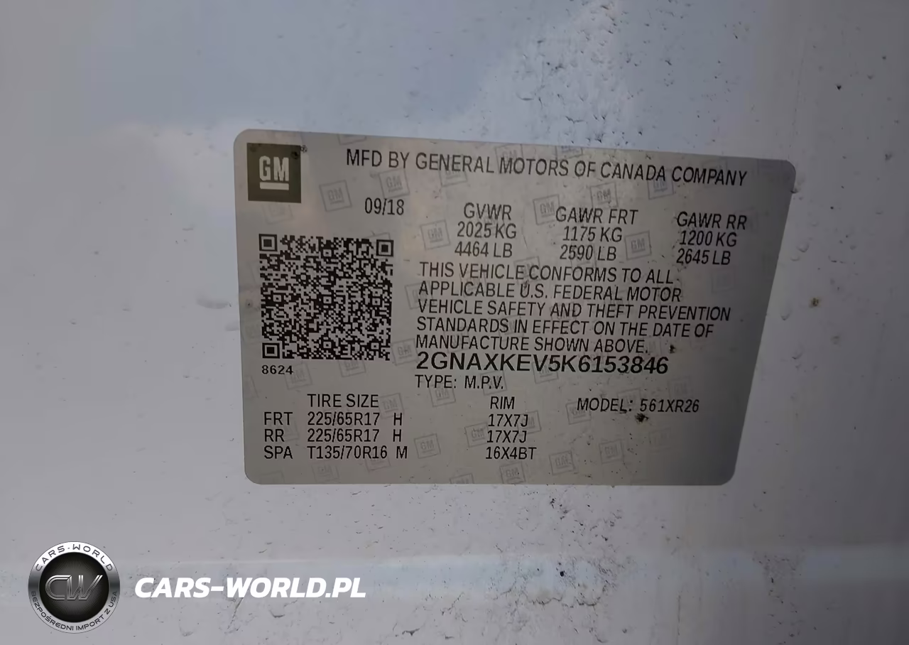 2019 Chevrolet Equinox Lt VIN:2GNAXKEV5K6153846 - 9
