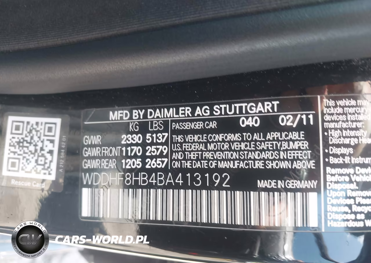2011 Mercedes-Benz E 350 4Matic VIN:WDDHF8HB4BA413192 - 9