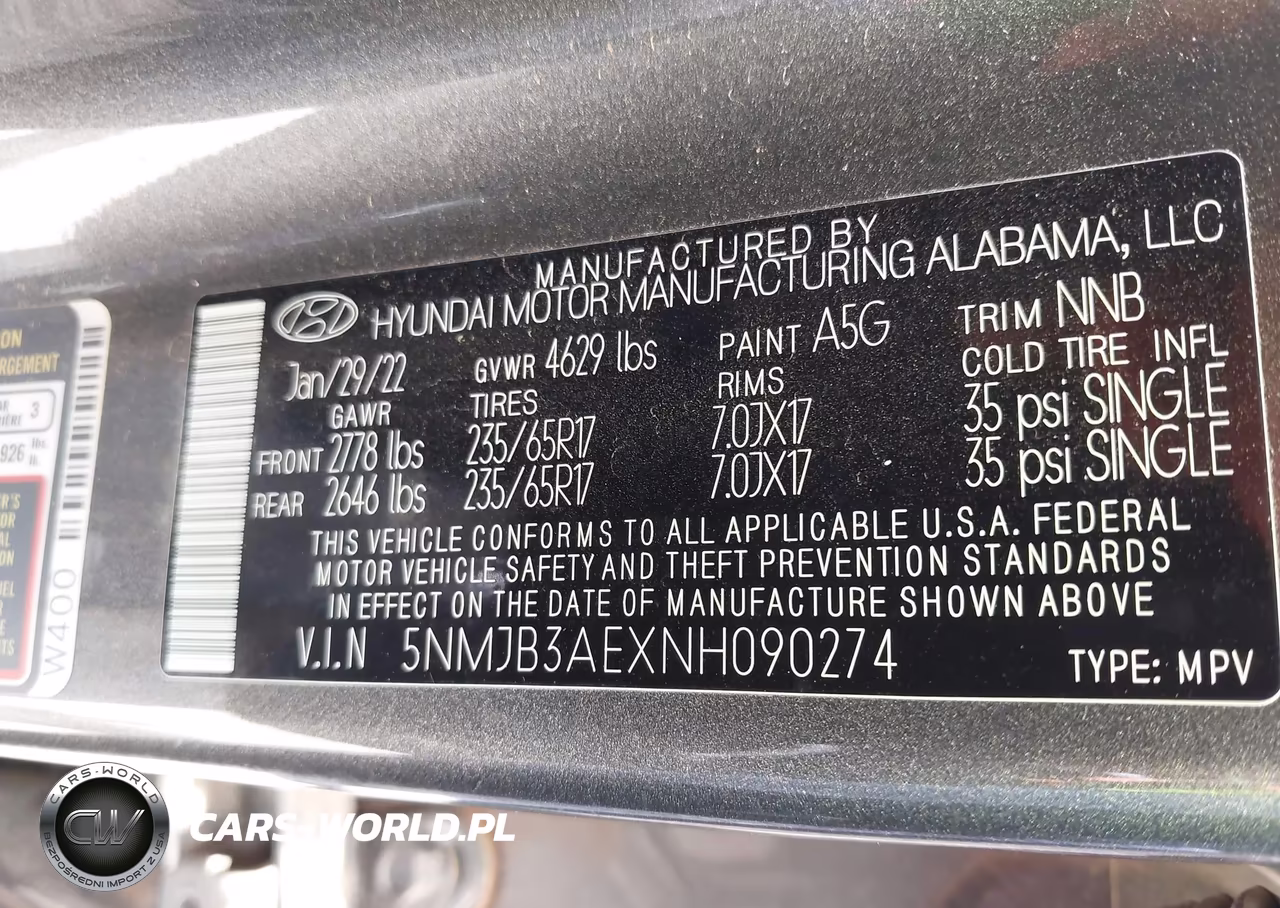 2022 Hyundai Tucson Sel VIN:5NMJB3AEXNH090274 - 9