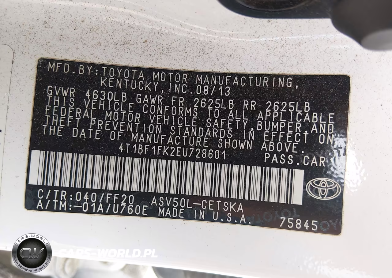 2014 Toyota Camry Se VIN:4T1BF1FK2EU728601 - 9