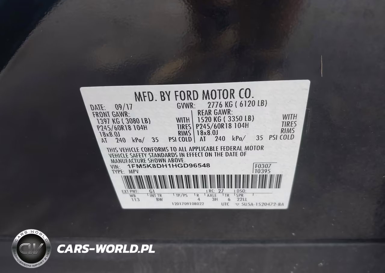 2017 Ford Explorer Xlt VIN:1FM5K8DH1HGD96548 - 9