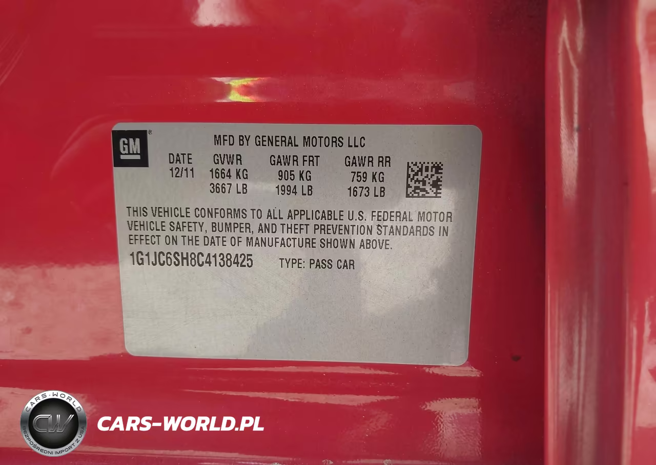2012 Chevrolet Sonic 2Lt VIN:1G1JC6SH8C4138425 - 9