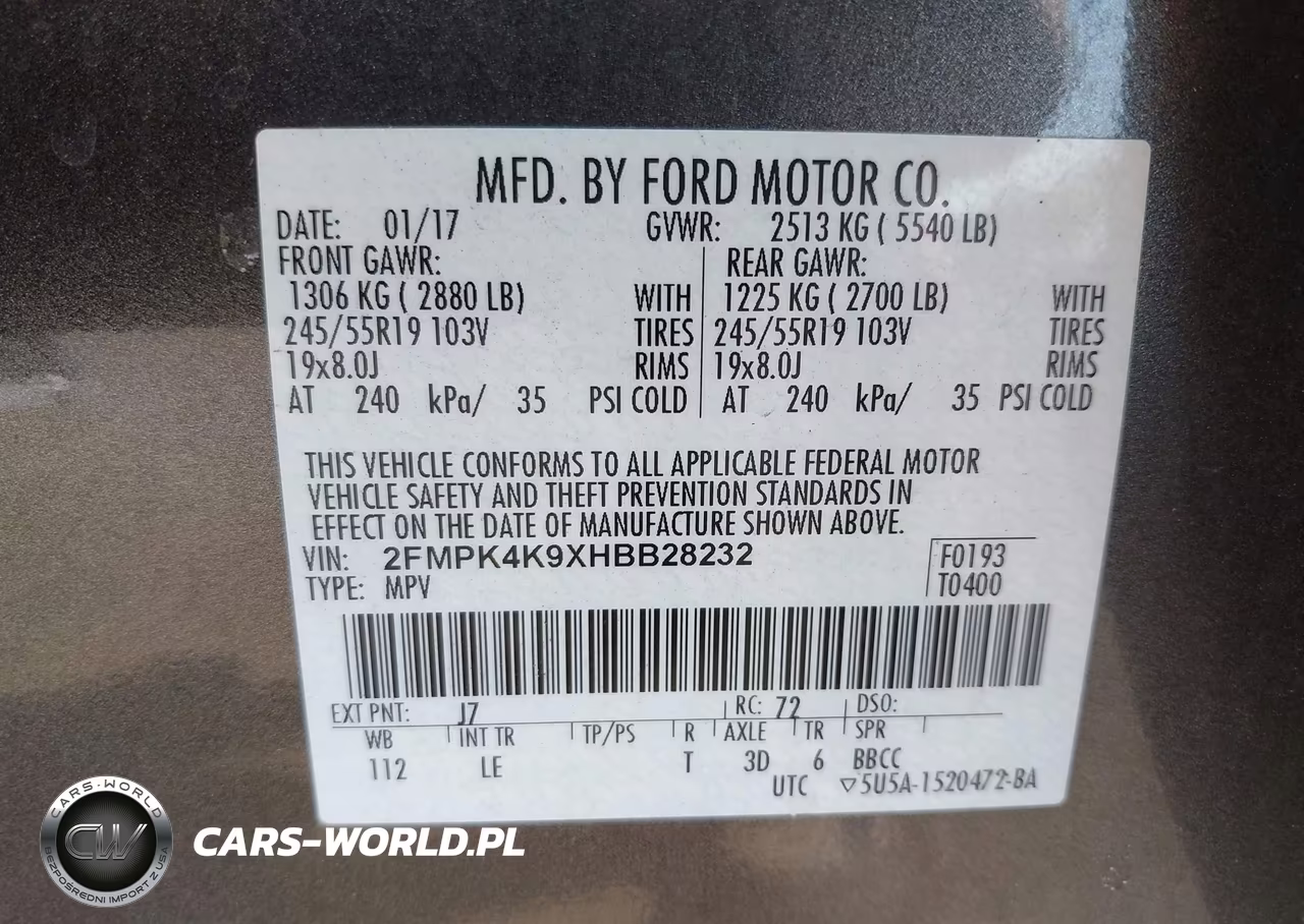 2017 Ford Edge Titanium VIN:2FMPK4K9XHBB28232 - 9