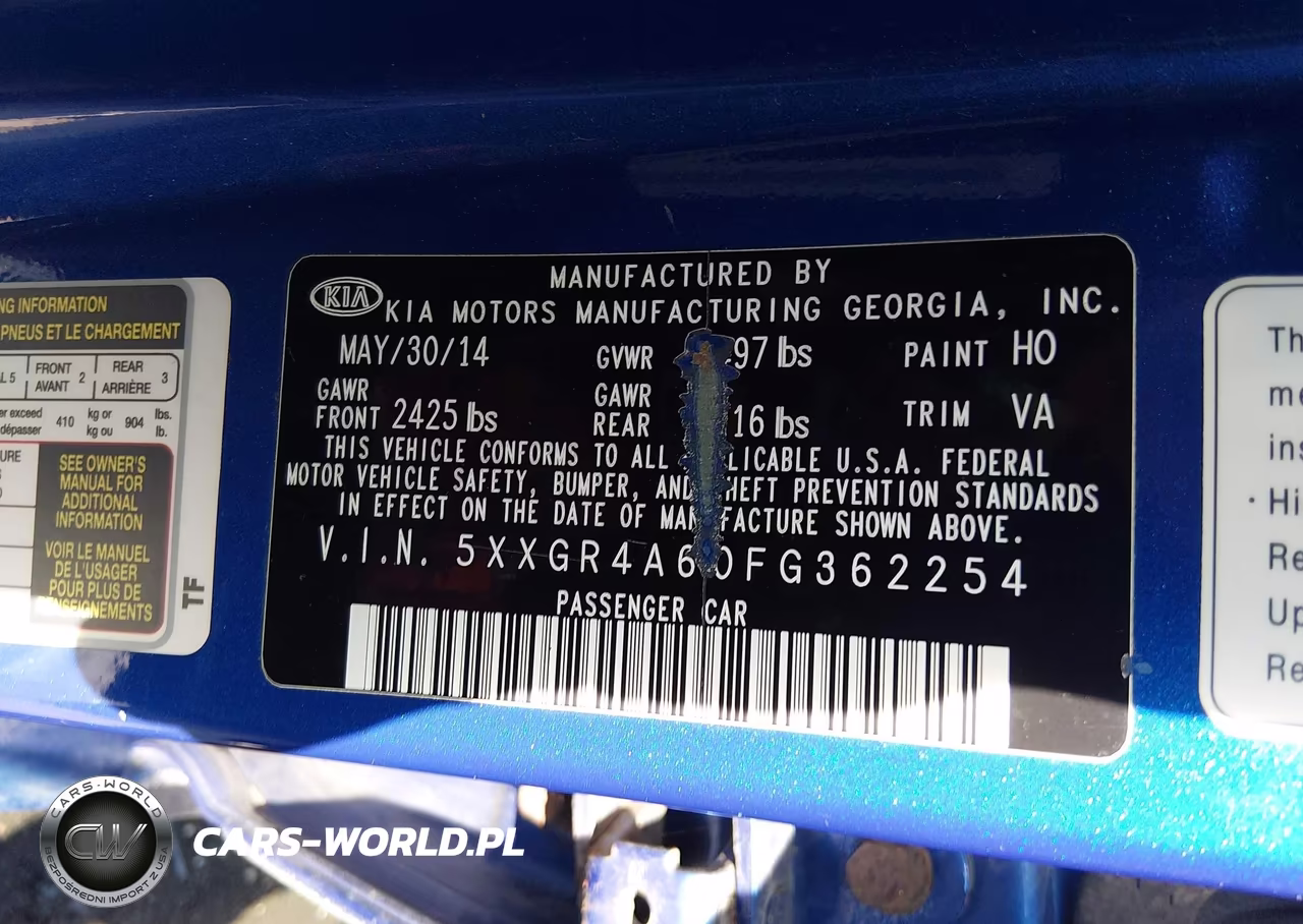 2015 Kia Optima Sx Turbo VIN:5XXGR4A60FG362254 - 9