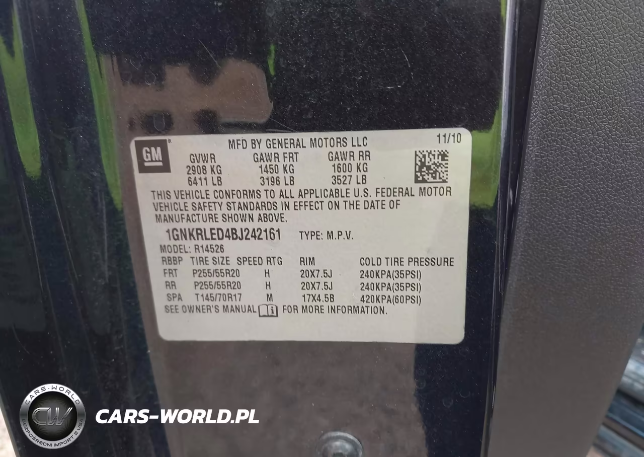 2011 Chevrolet Traverse Ltz VIN:1GNKRLED4BJ242161 - 9