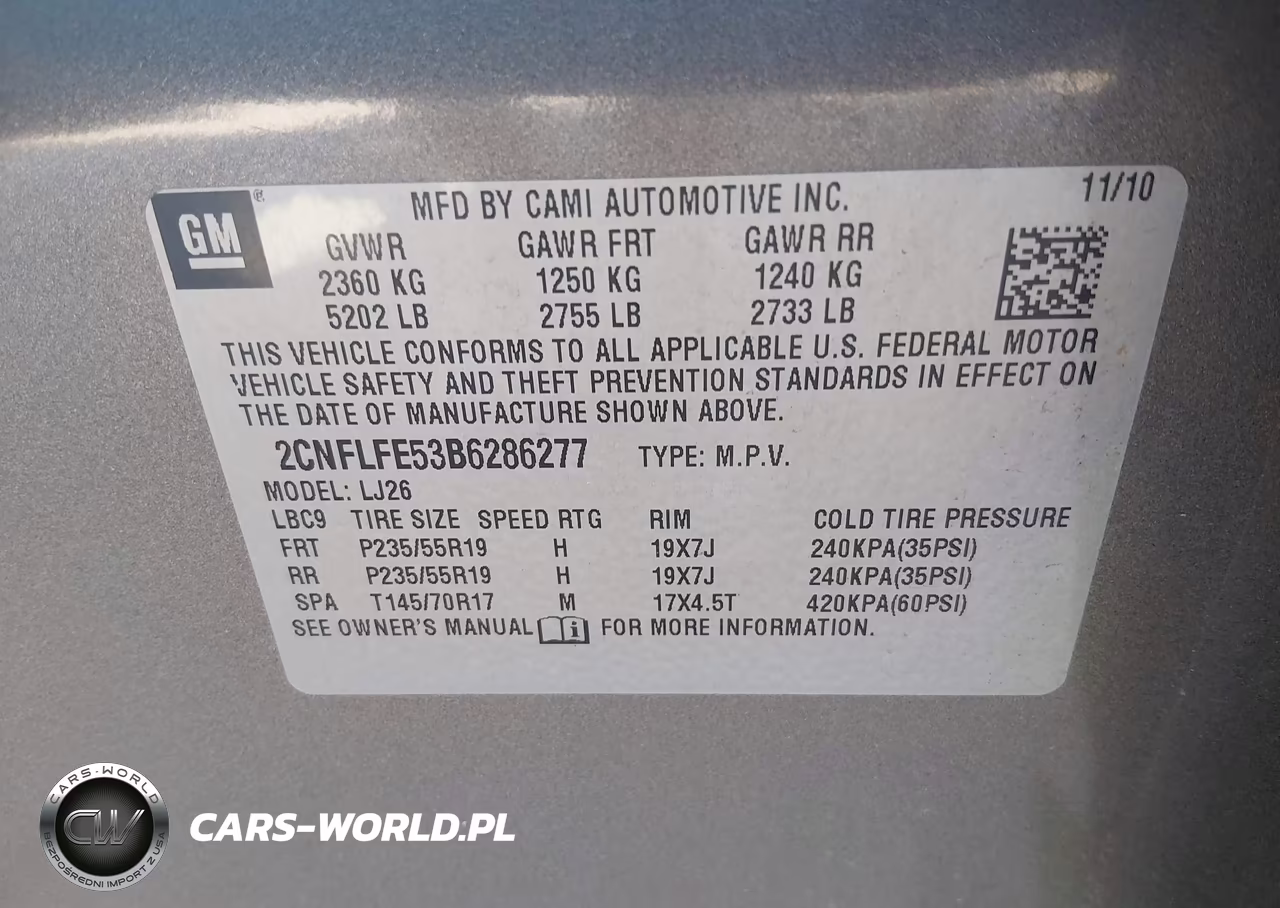 2011 Chevrolet Equinox Ltz VIN:2CNFLFE53B6286277 - 9