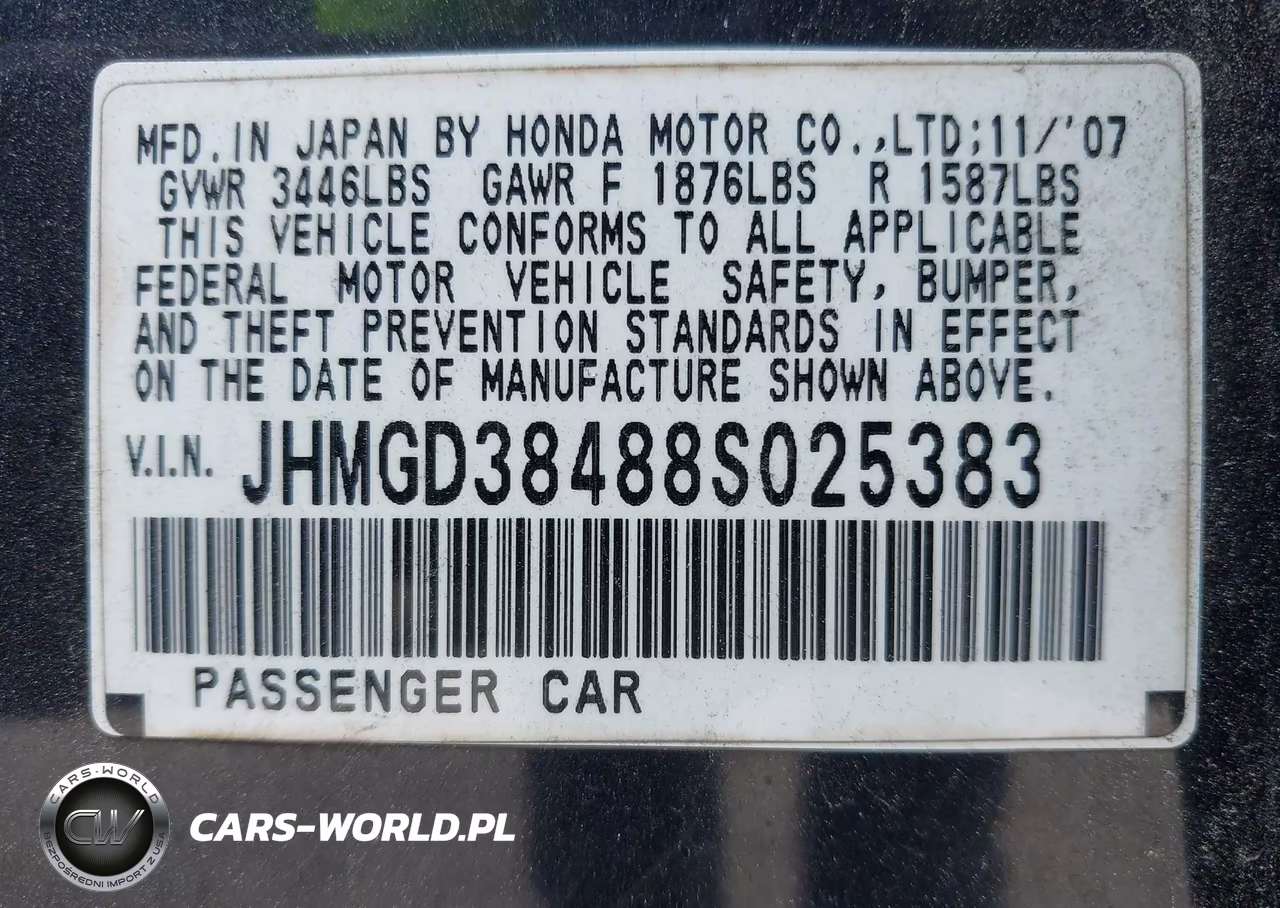 2008 Honda Fit VIN:JHMGD38488S025383 - 9