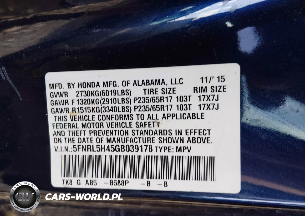 2016 Honda Odyssey Ex VIN:5FNRL5H45GB039178 - 9