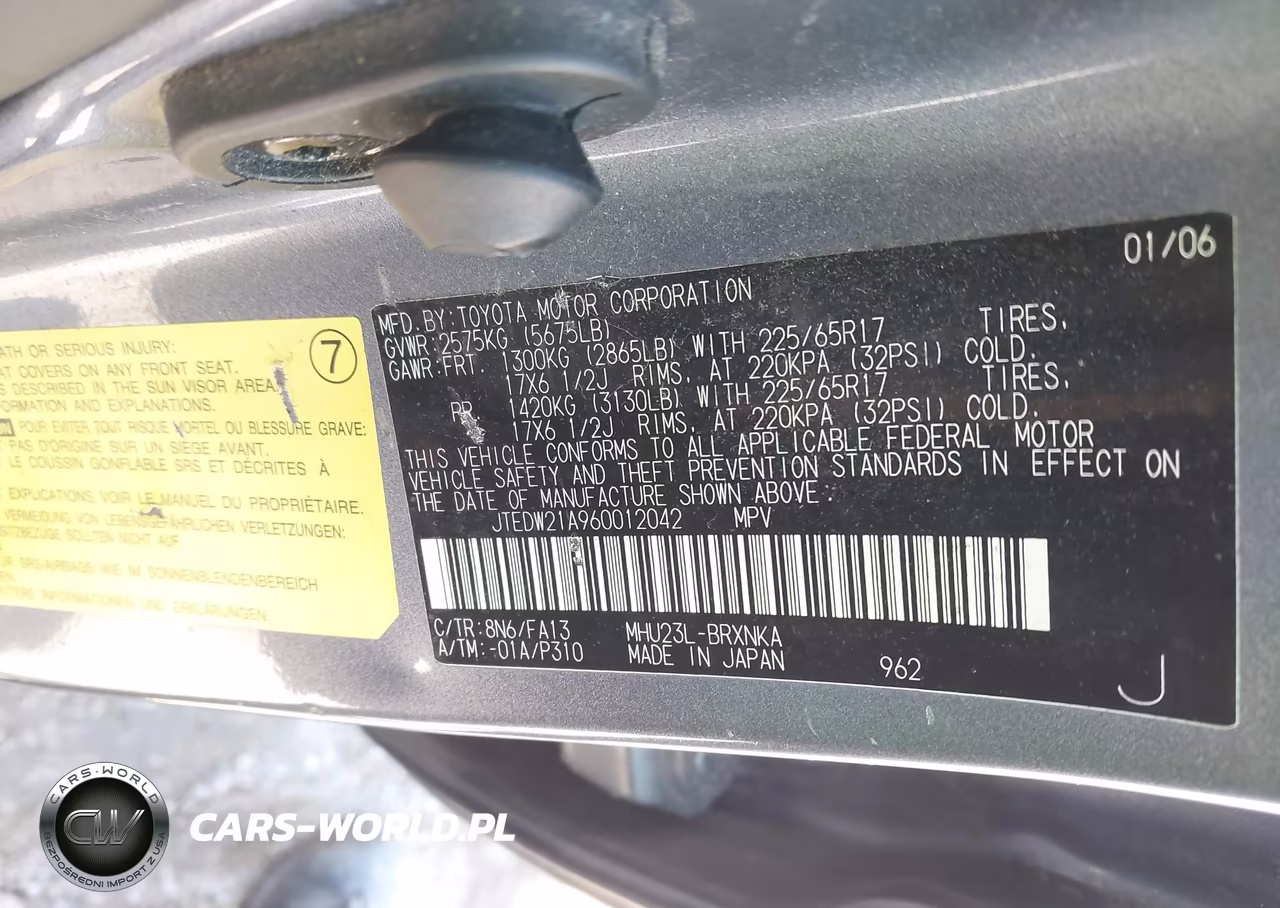 2006 Toyota Highlander Hybrid V6 VIN:JTEDW21A960012042 - 9