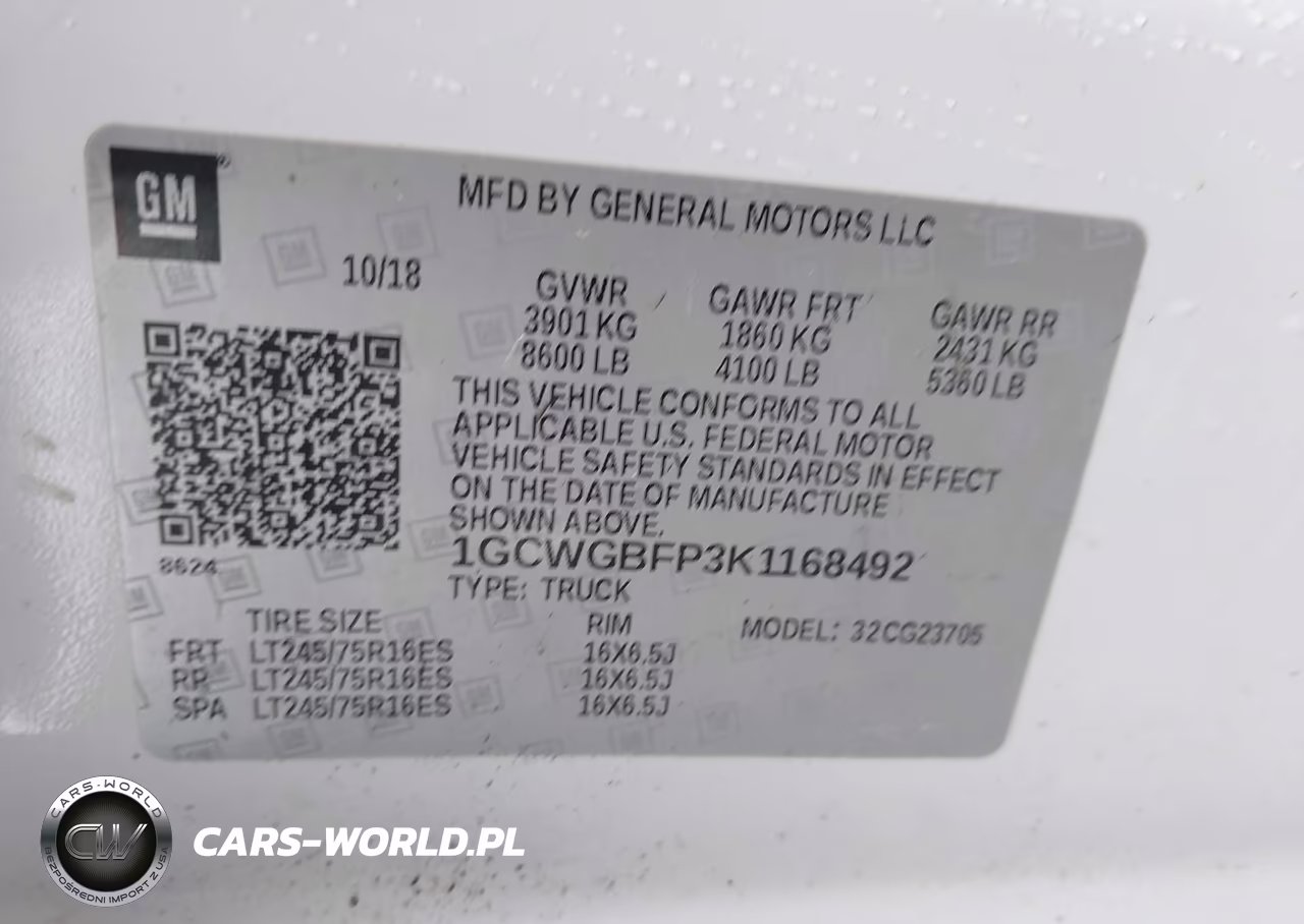 2019 Chevrolet Express 2500 Work Van VIN:1GCWGBFP3K1168492 - 9