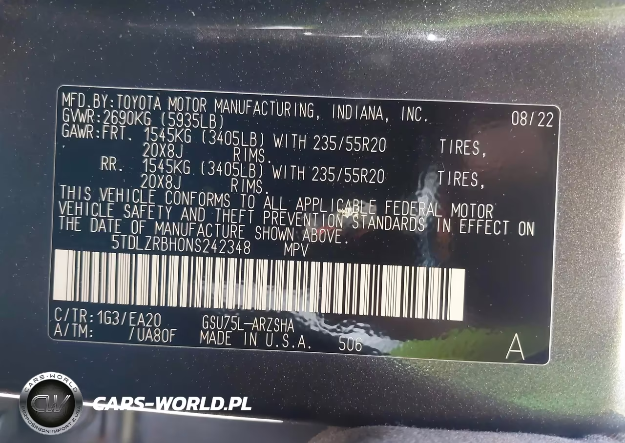 2022 Toyota Highlander Xse VIN:5TDLZRBH0NS242348 - 9