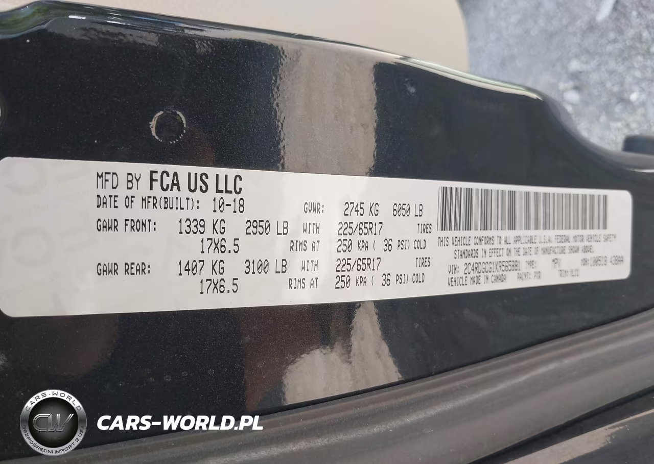 2019 Dodge Grand Caravan Sxt VIN:2C4RDGCG1KR565881 - 9