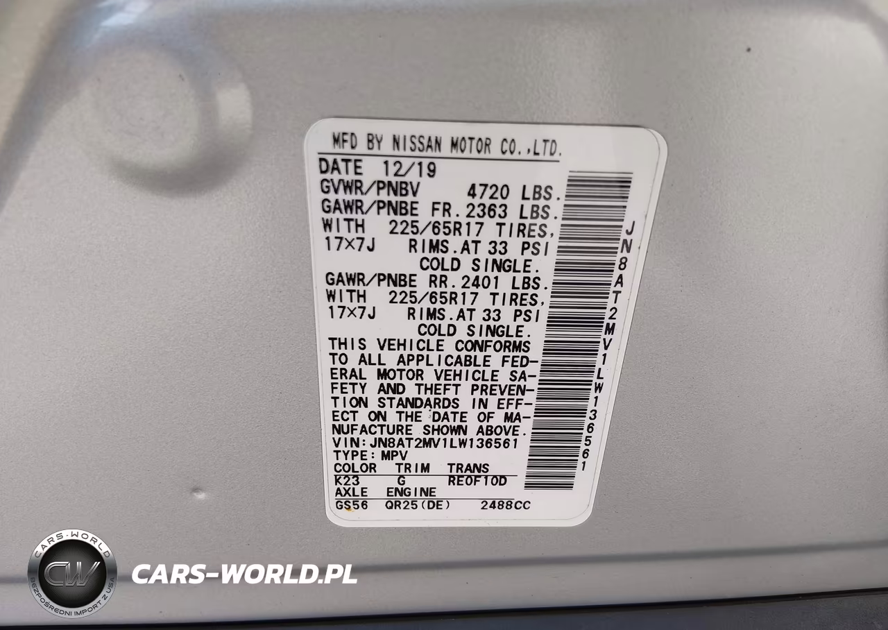 2020 Nissan Rogue Sv Intelligent Awd VIN:JN8AT2MV1LW136561 - 9