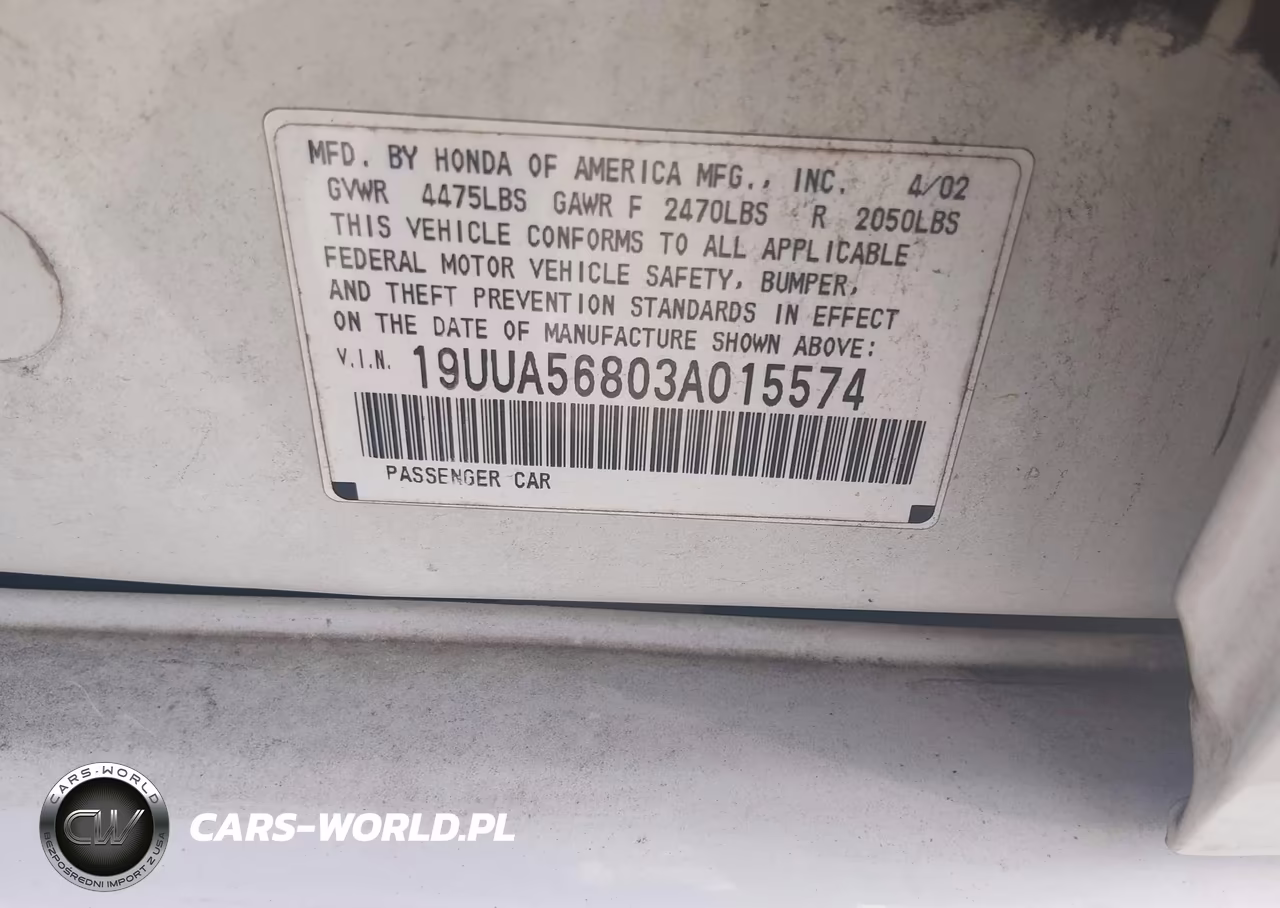 2003 Acura Tl 3.2 Type S VIN:19UUA56803A015574 - 9