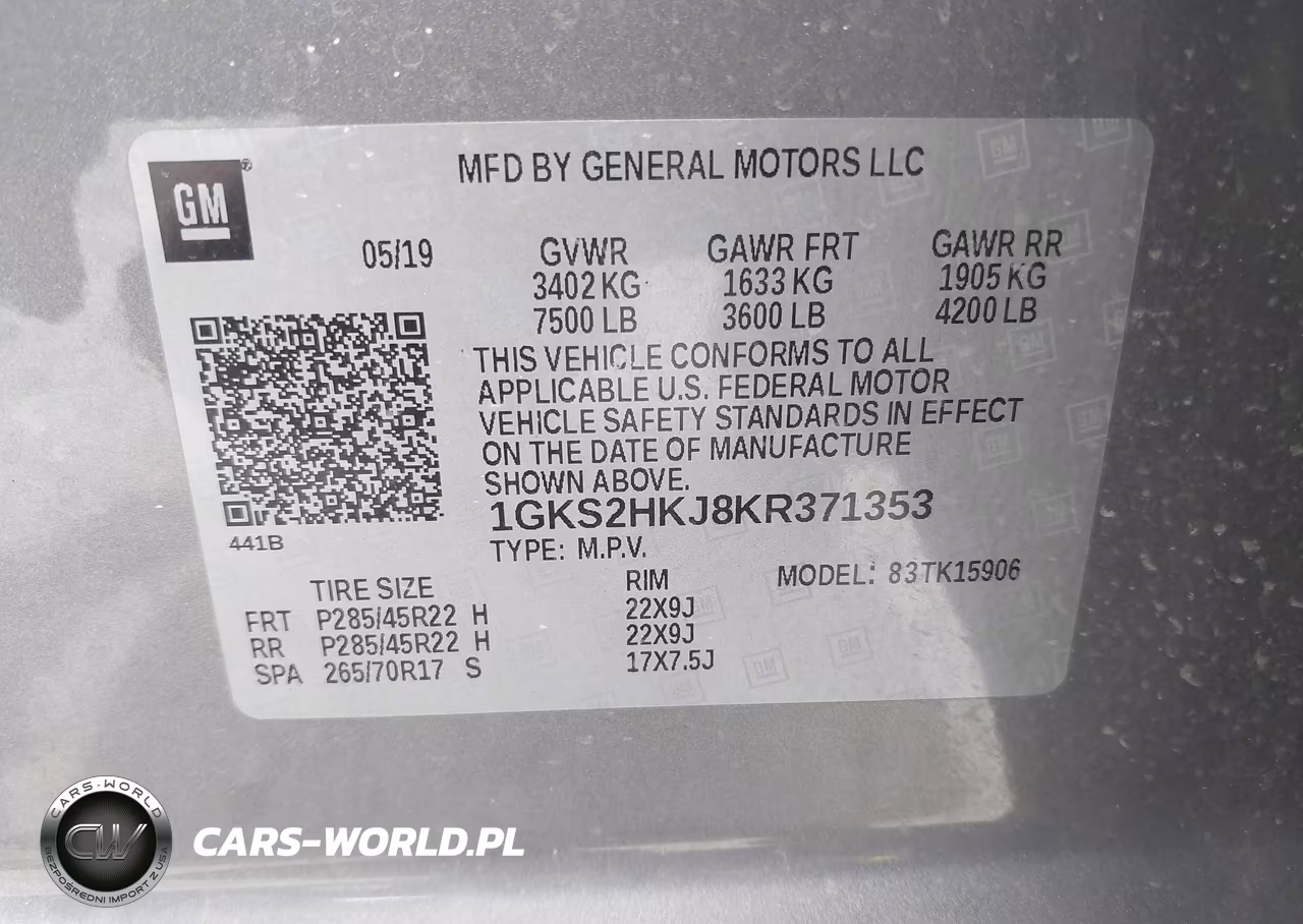 2019 GMC Yukon Xl Denali VIN:1GKS2HKJ8KR371353 - 9