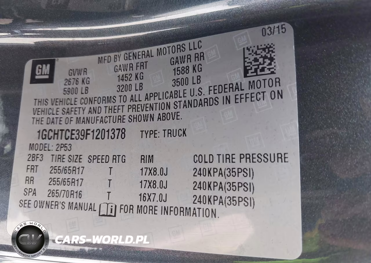 2015 Chevrolet Colorado 4Wd Z71 VIN:1GCHTCE39F1201378 - 9