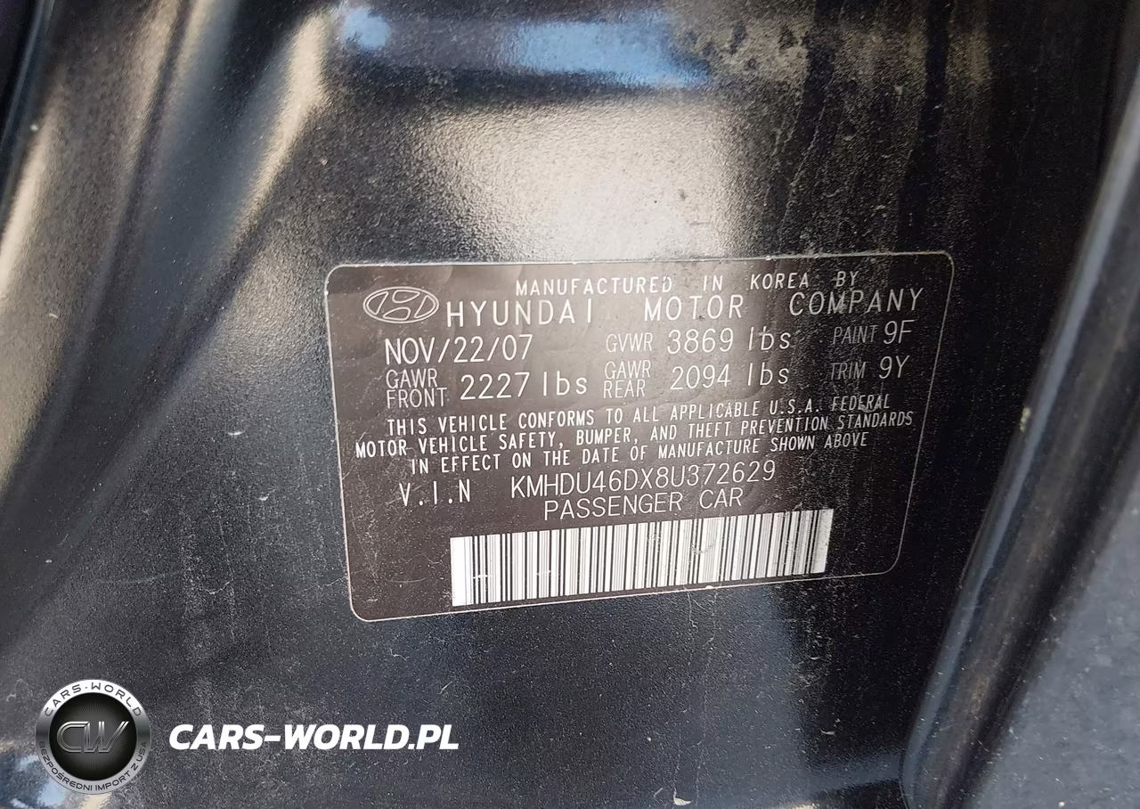 2008 Hyundai Elantra Gls-Se-Limited VIN:KMHDU46DX8U372629 - 9