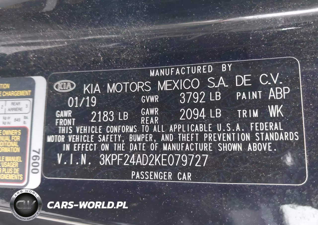 2019 Kia Forte Fe VIN:3KPF24AD2KE079727 - 9