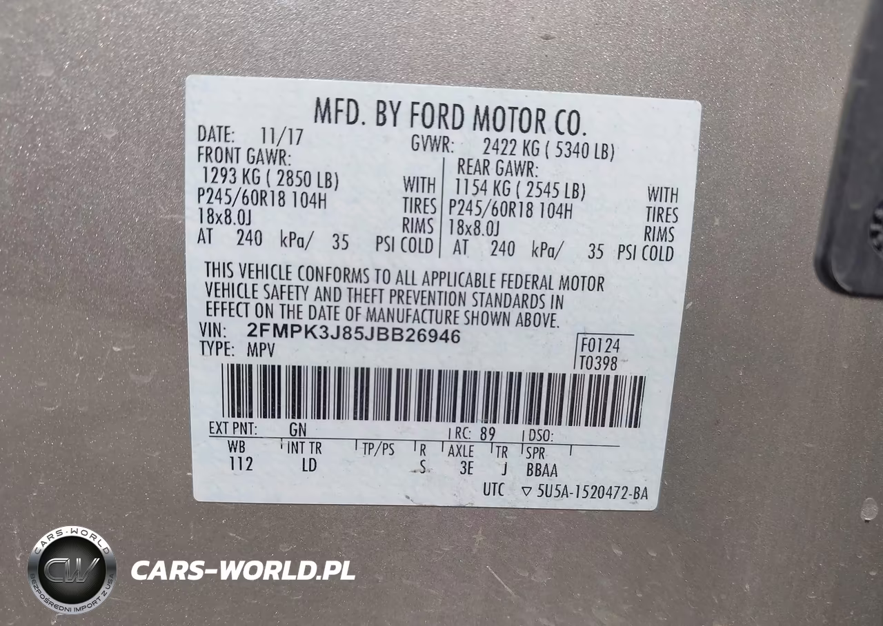 2018 Ford Edge Sel VIN:2FMPK3J85JBB26946 - 9