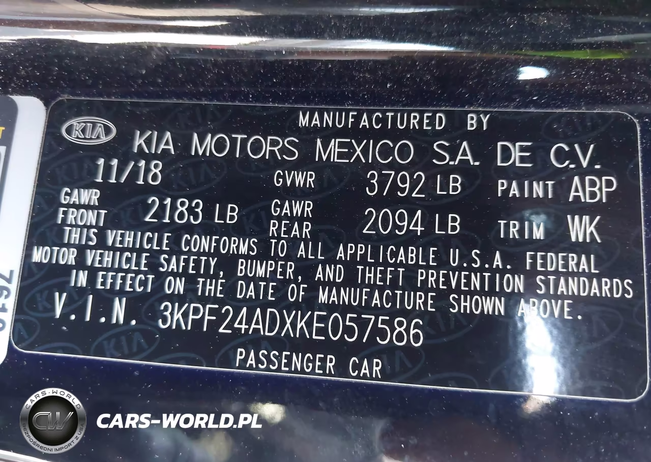 2019 Kia Forte Lxs VIN:3KPF24ADXKE057586 - 9