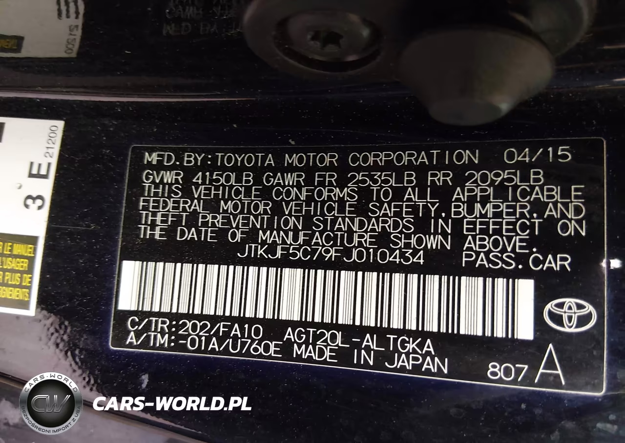 2015 Scion Tc VIN:JTKJF5C79FJ010434 - 9