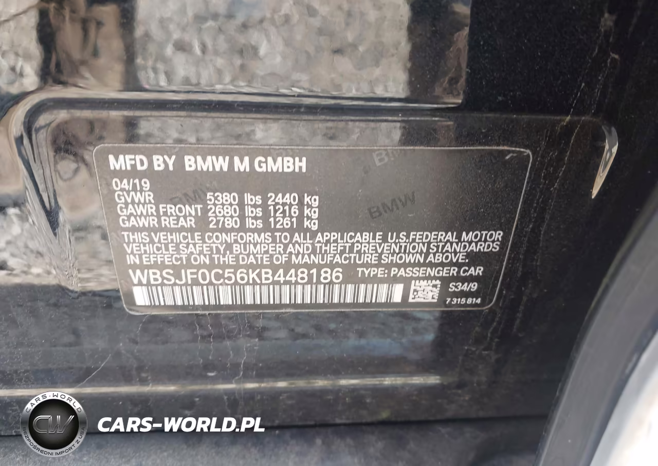 2019 BMW M5 VIN:WBSJF0C56KB448186 - 9