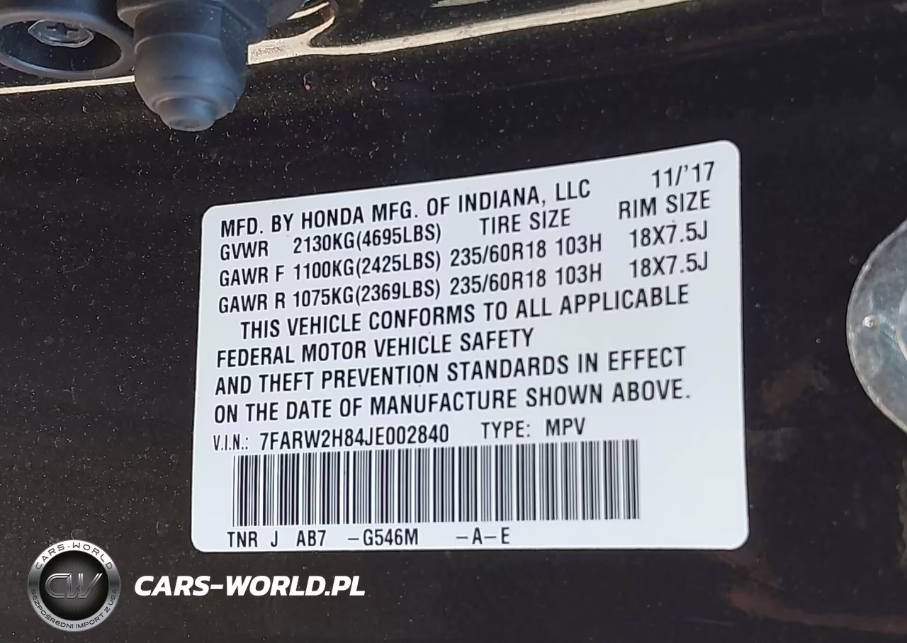 2018 Honda Cr-V Ex-L-Ex-L Navi VIN:7FARW2H84JE002840 - 9