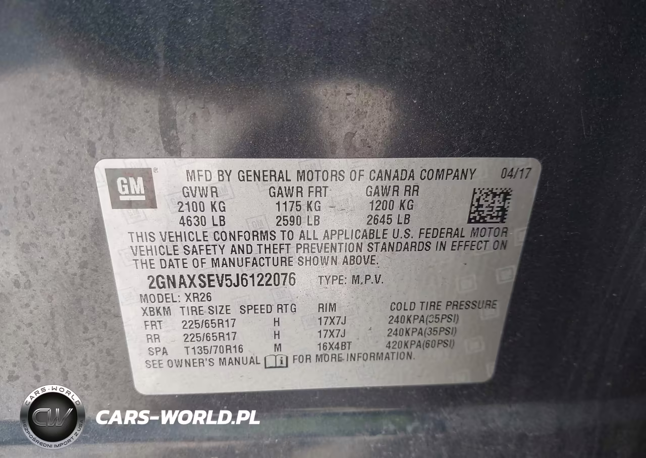 2018 Chevrolet Equinox Lt VIN:2GNAXSEV5J6122076 - 9