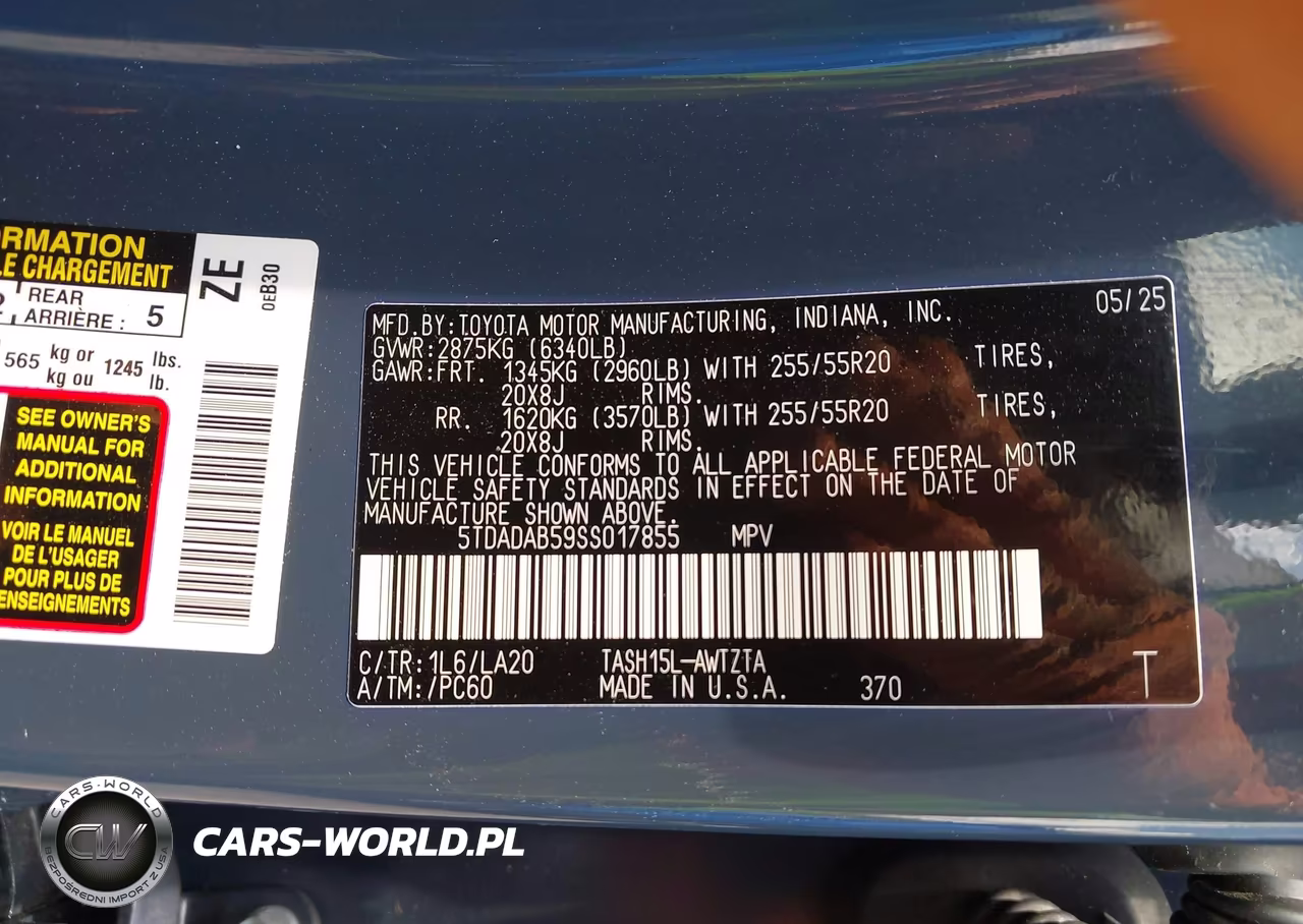 2025 Toyota Grand Highlander Hybrid Platinum Max VIN:5TDADAB59SS017855 - 9