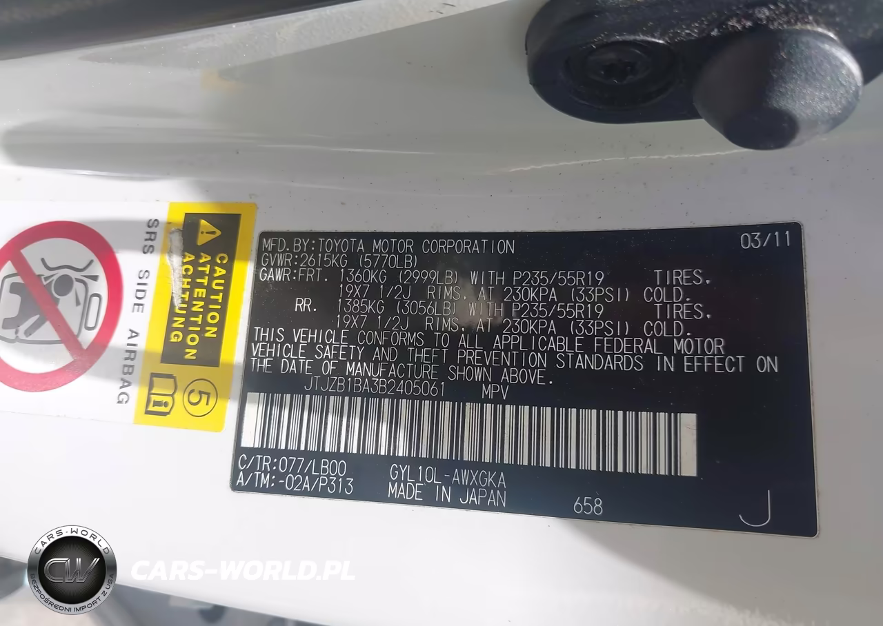 2011 Lexus Rx 450H VIN:JTJZB1BA3B2405061 - 9