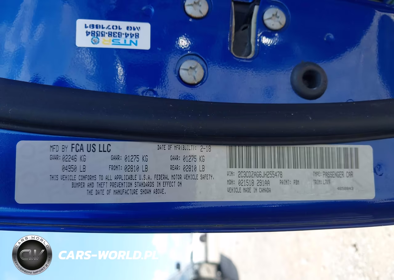 2018 Dodge Challenger Sxt VIN:2C3CDZAG6JH255478 - 9