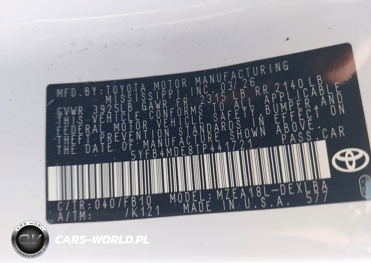 2026 Toyota Corolla Le VIN:5YFB4MDE8TP441721 - 9