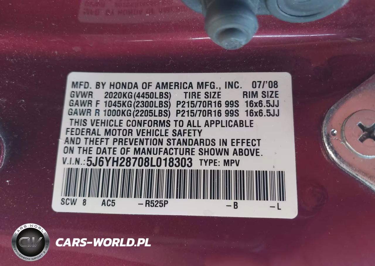 2008 Honda Element Ex VIN:5J6YH28708L018303 - 9