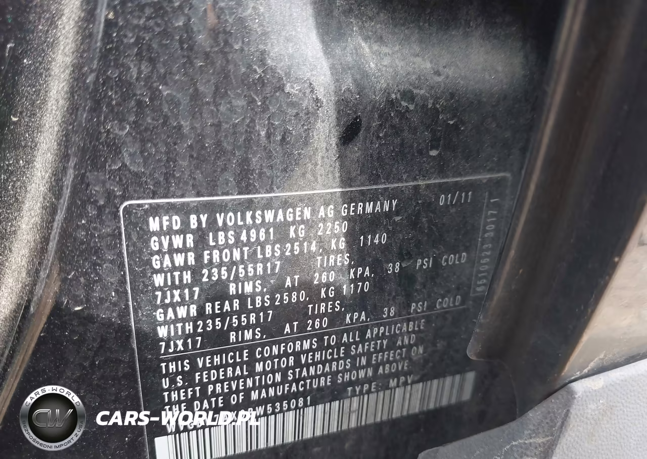 2011 Volkswagen Tiguan Se VIN:WVGBV7AX0BW535081 - 9