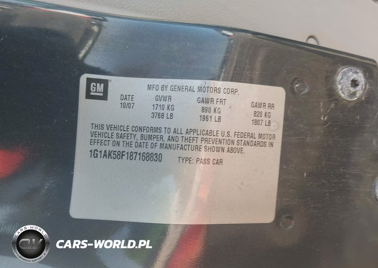 2008 Chevrolet Cobalt Ls VIN:1G1AK58F187168830 - 9
