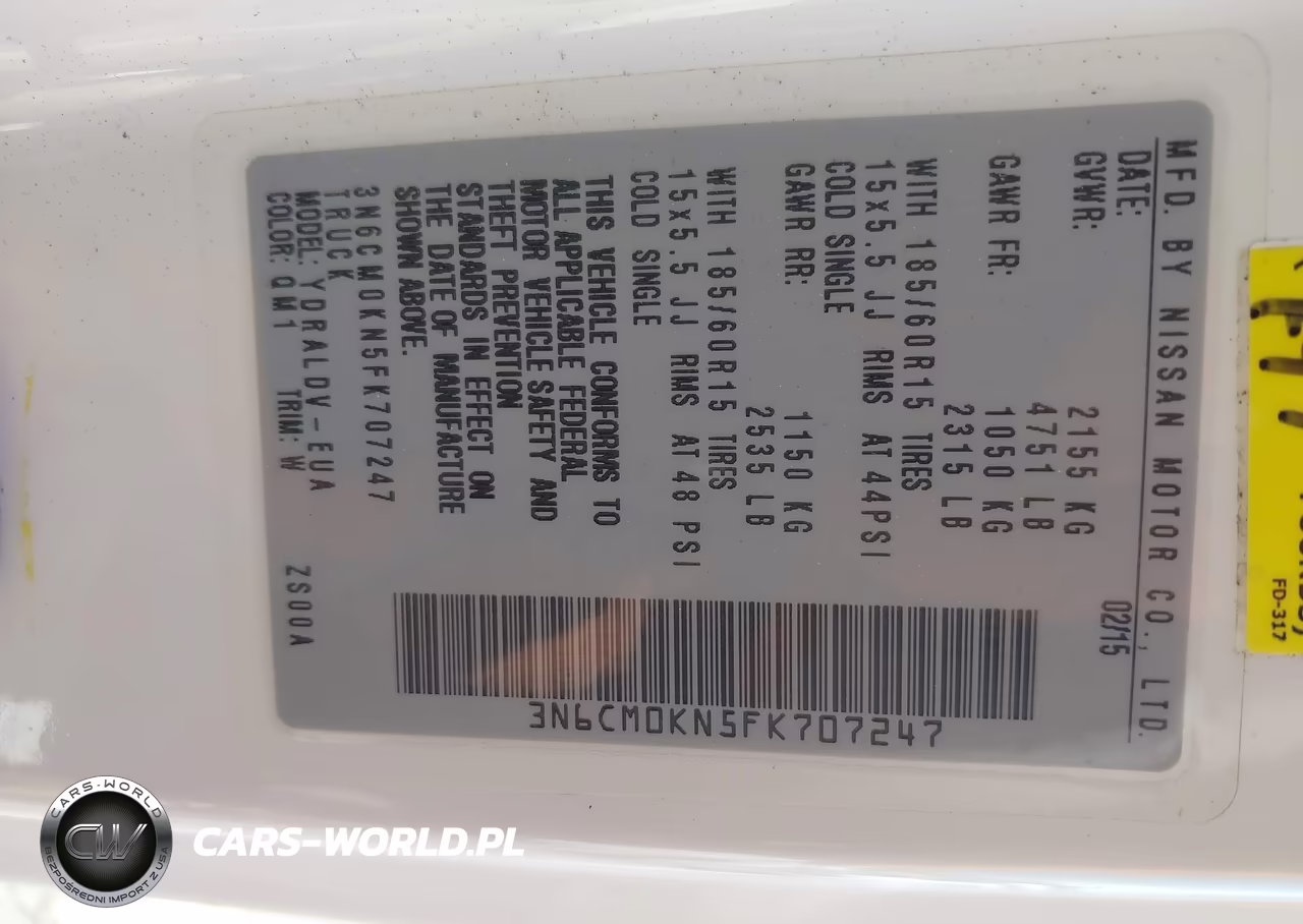 2015 Nissan Nv200 S-Sv VIN:3N6CM0KN5FK707247 - 9