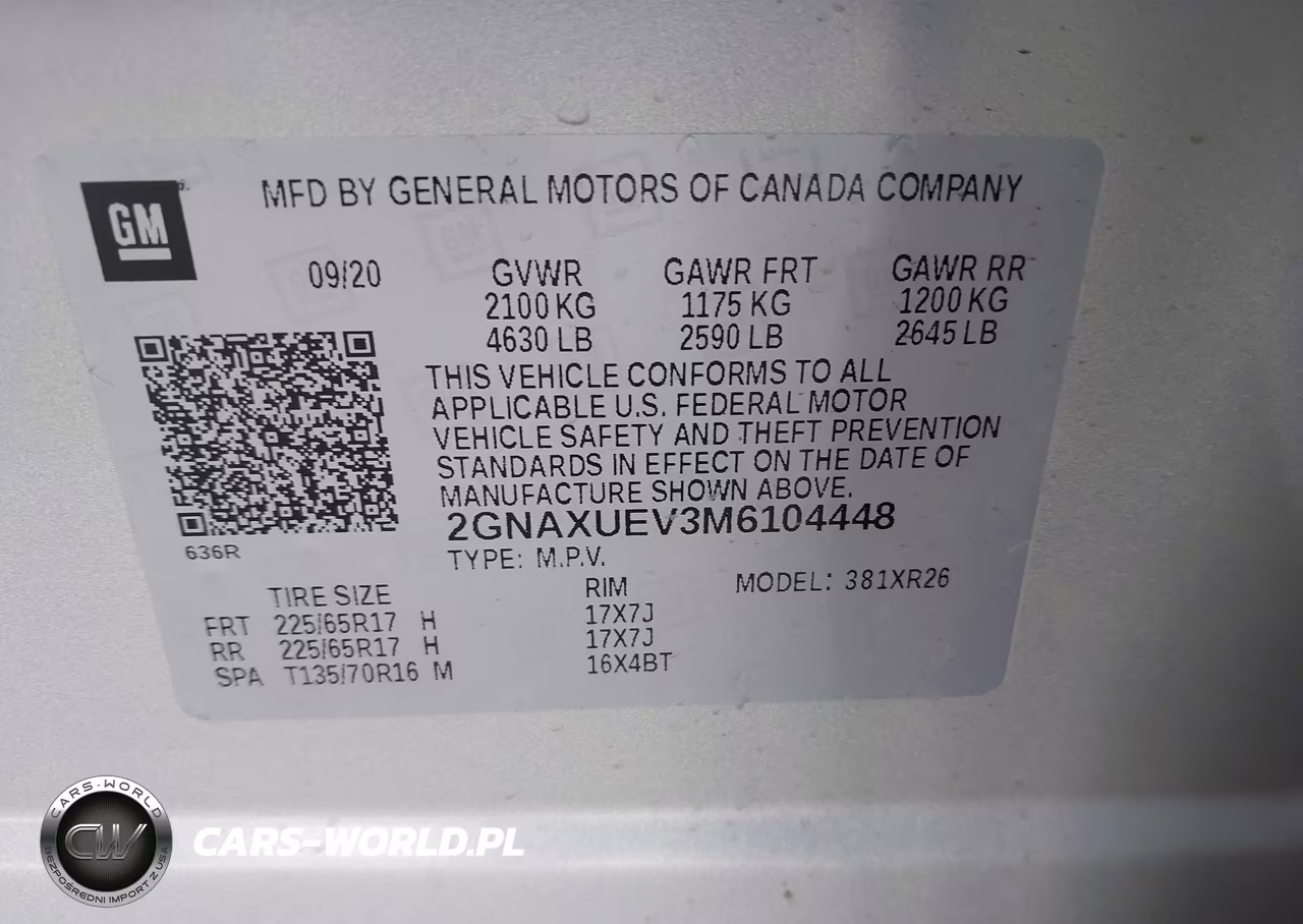 2021 Chevrolet Equinox Awd Lt VIN:2GNAXUEV3M6104448 - 9