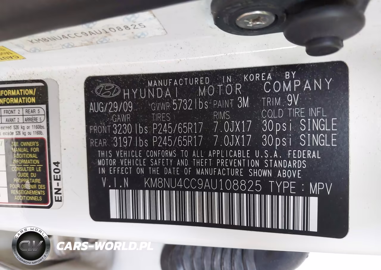 2010 Hyundai Veracruz Gls VIN:KM8NU4CC9AU108825 - 9