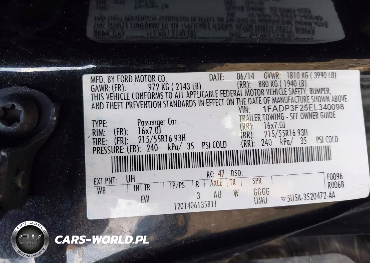 2014 Ford Focus Se VIN:1FADP3F25EL340098 - 9