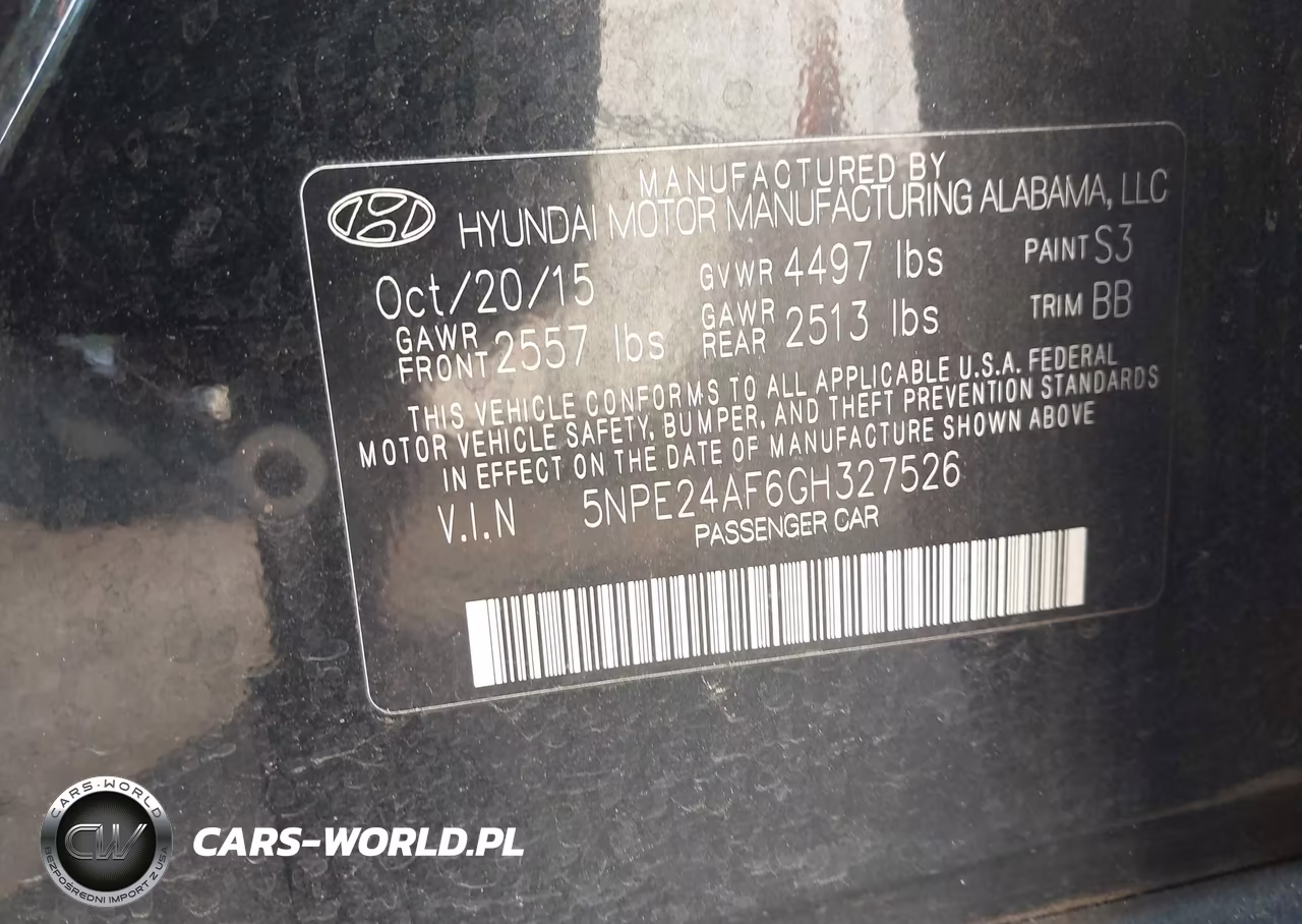 2016 Hyundai Sonata Se VIN:5NPE24AF6GH327526 - 9