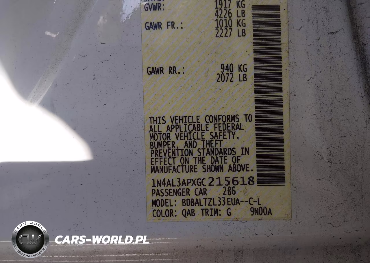 2016 Nissan Altima 2.5 Sl VIN:1N4AL3APXGC215618 - 9