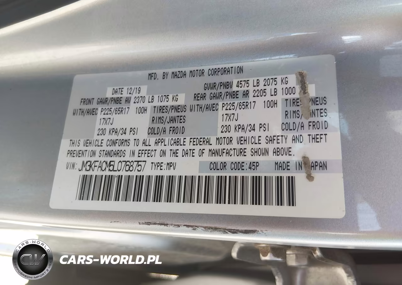 2020 Mazda Cx-5 Touring VIN:JM3KFACM5L0768757 - 9