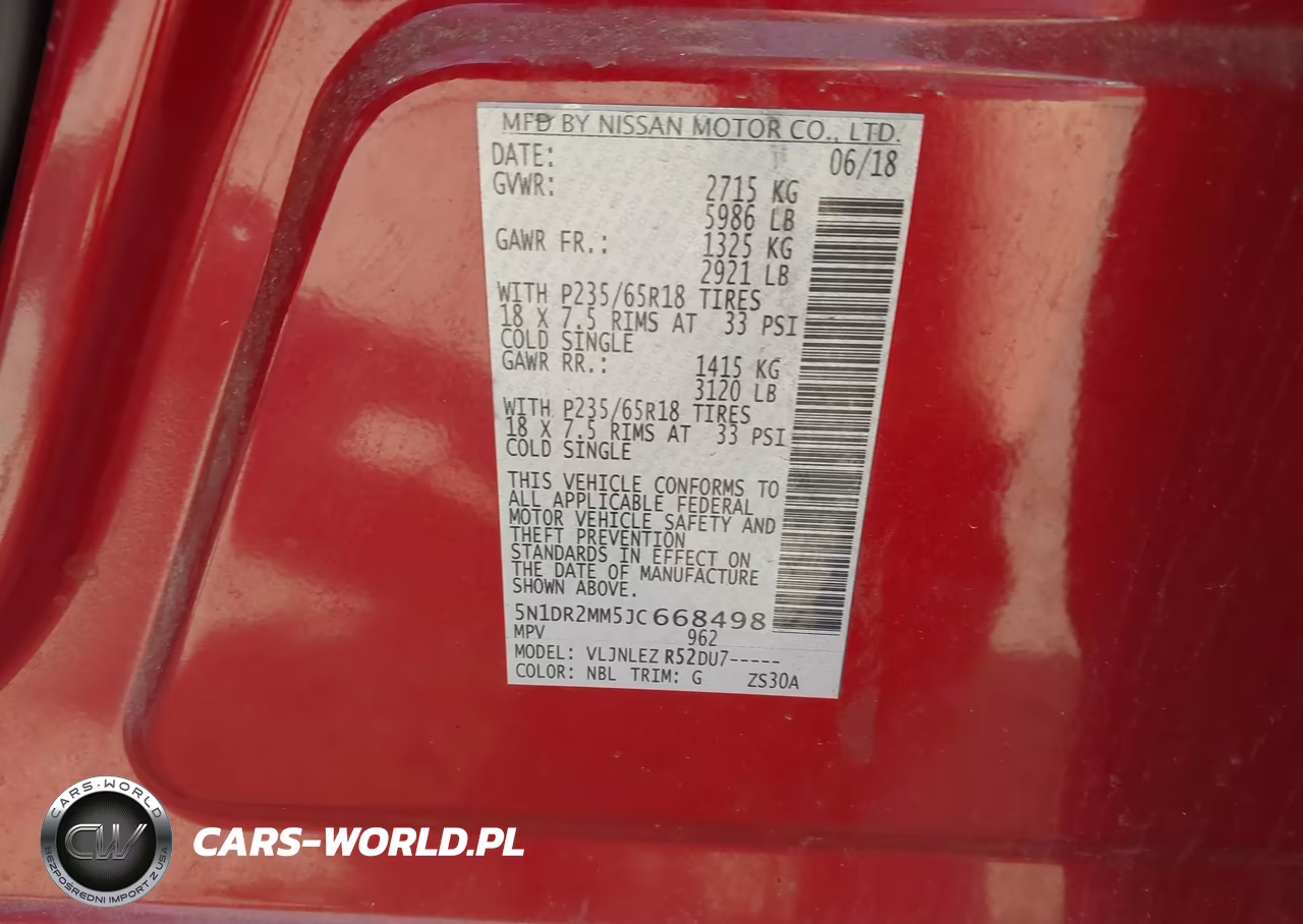 2018 Nissan Pathfinder Sv VIN:5N1DR2MM5JC668498 - 9