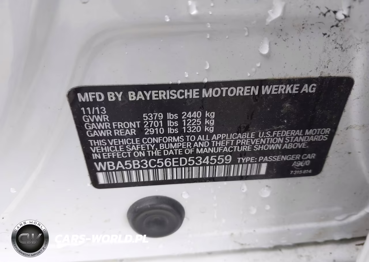 2014 BMW 535I xDrive VIN:WBA5B3C56ED534559 - 9