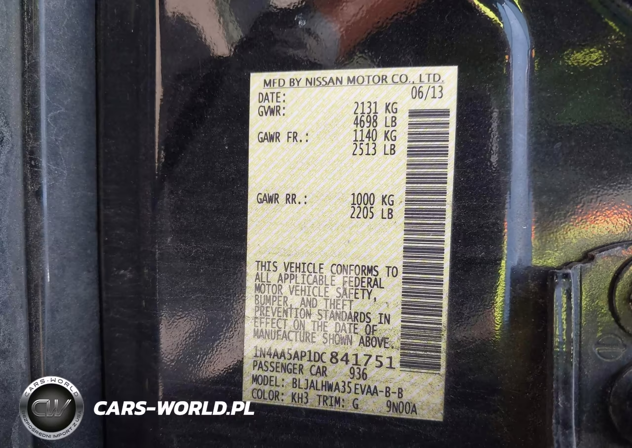 2013 Nissan Maxima 3.5 Sv VIN:1N4AA5AP1DC841751 - 9