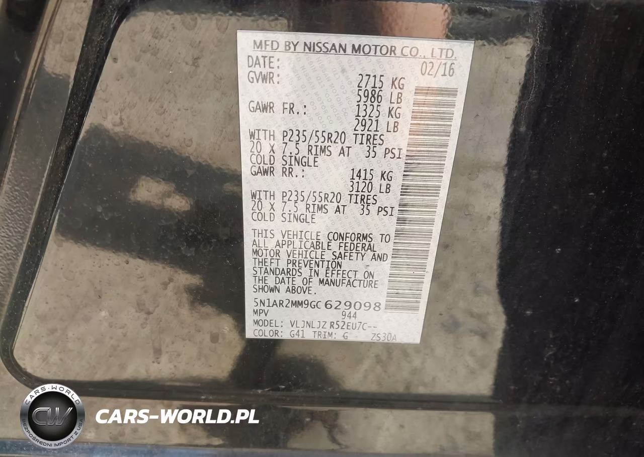 2016 Nissan Pathfinder Platinum VIN:5N1AR2MM9GC629098 - 9