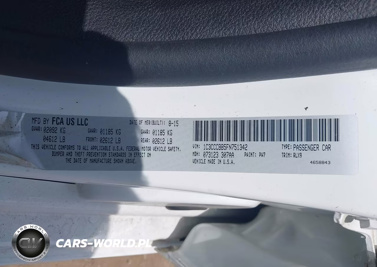 2015 Chrysler 200 S VIN:1C3CCCBB5FN751342 - 9