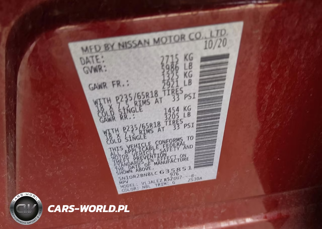 2020 Nissan Pathfinder Sv 2Wd VIN:5N1DR2BN8LC635851 - 9