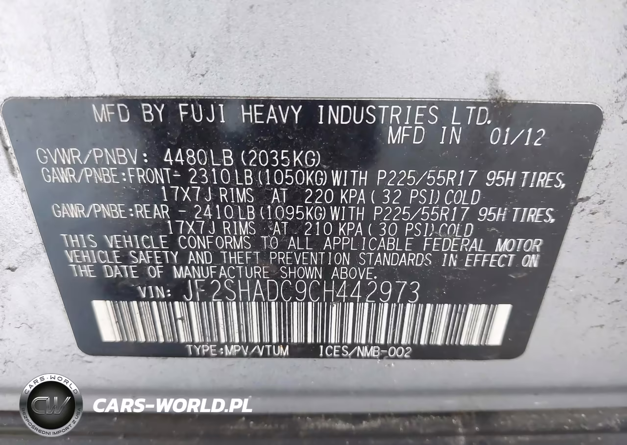 2012 Subaru Forester 2.5X Premium VIN:JF2SHADC9CH442973 - 9