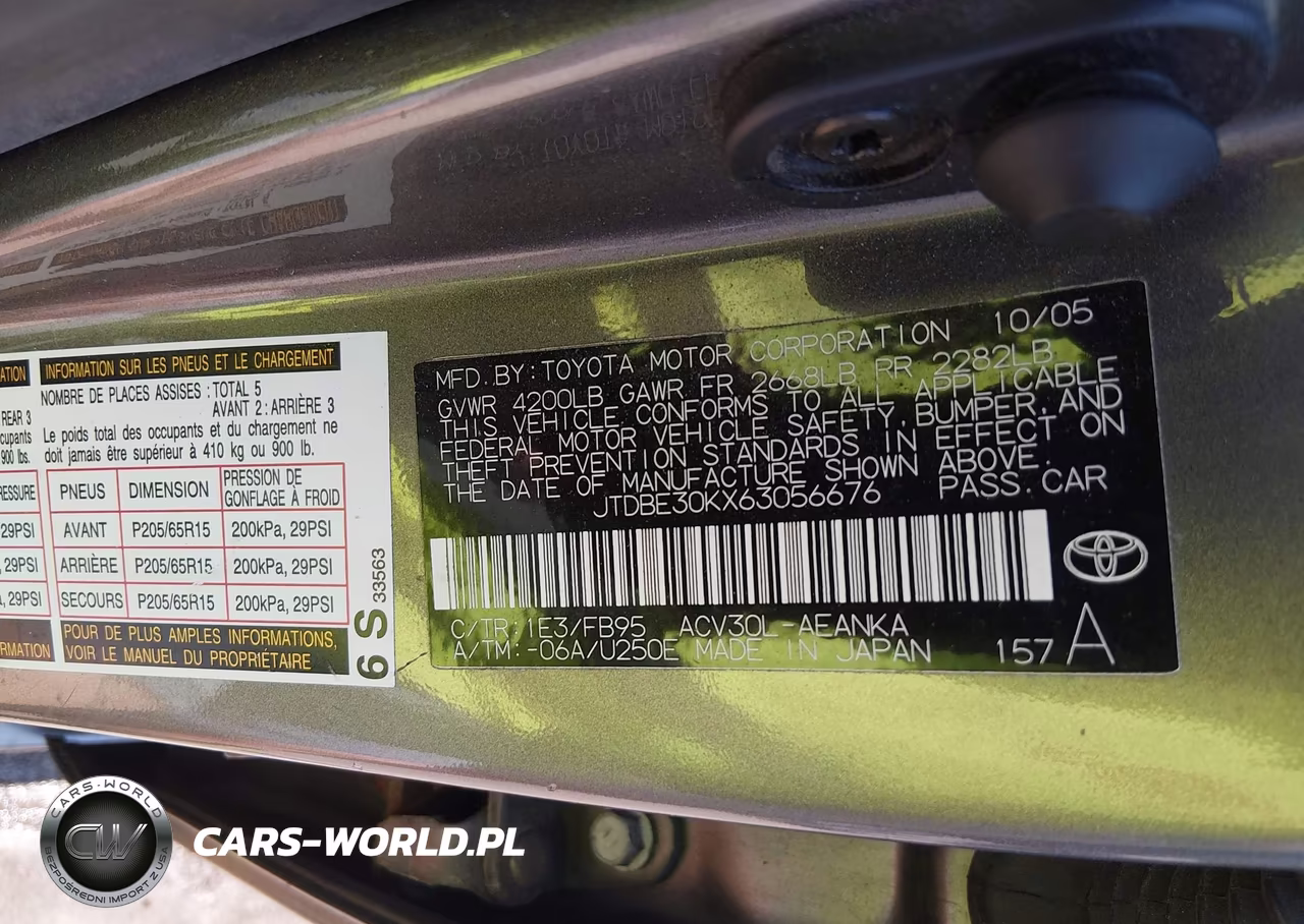 2006 Toyota Camry Le VIN:JTDBE30KX63056676 - 9